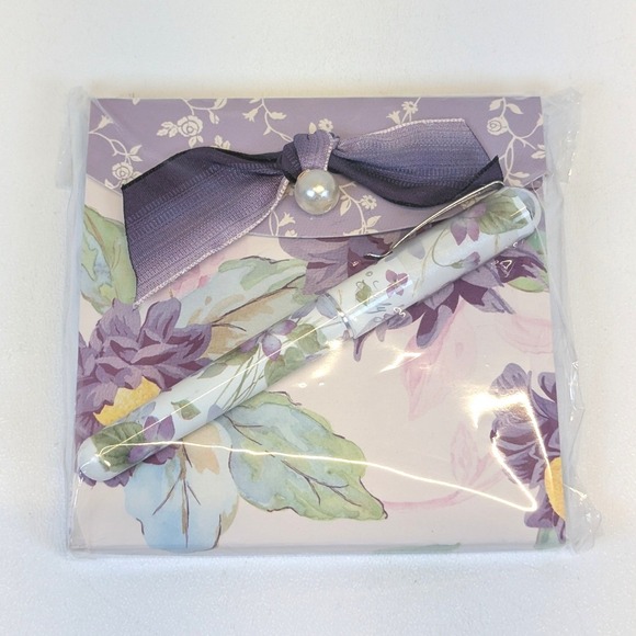 Lady Jayne Other - Lady Jayne Floral Matchbook Notepad & Pen Set Purple Cottage Shabby Chic (Read)